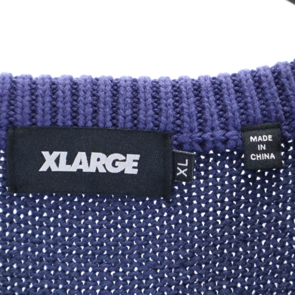 XLARGE Knit V-neck Best XL Navy system Men's Used