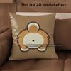 2D Cute Corgi Butt Patterns Throw Pillow Covers Pattern Cushion Cover Suitable For Sofa Bedroom Car Pillow Cover