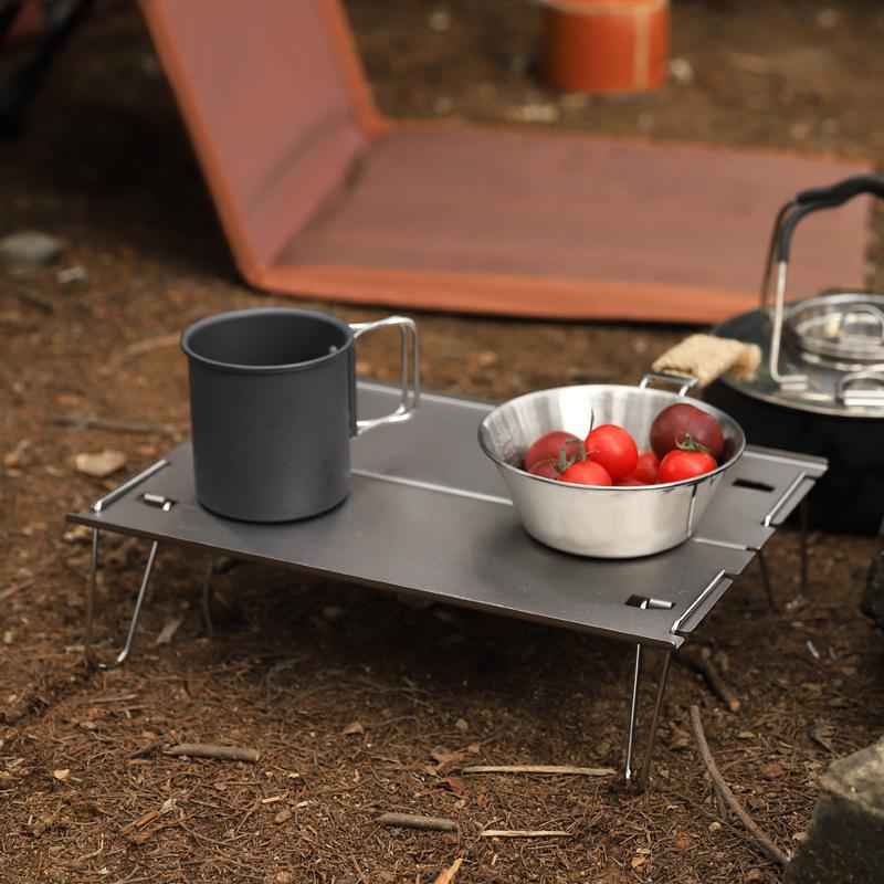 Folding table Small tea table Outdoor picnic folding table Portable small tea table Camping table Aluminum plate small tea table