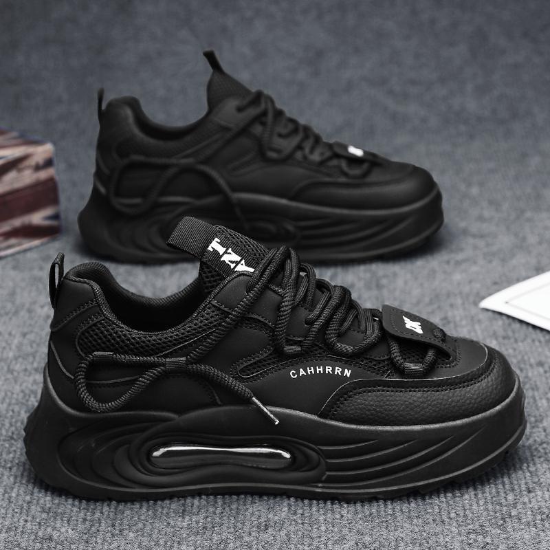 

Men s shoes summer breathable mesh trendy brand advanced sense versatile casual sports running thick sole heightening dad shoes 2025 44