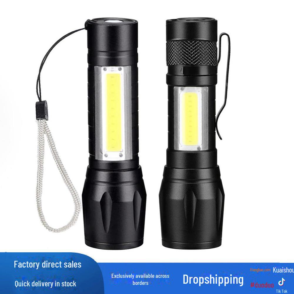 USB Rechargeable Long-Range LED Flashlight with Power Display