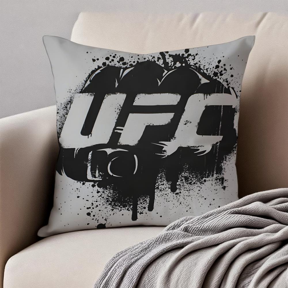 Brutal Competitive Sports Event UUFC Cushion Cover Pillowcase Antidustmite Invisible Zipper Short Plush Sofa Cushion