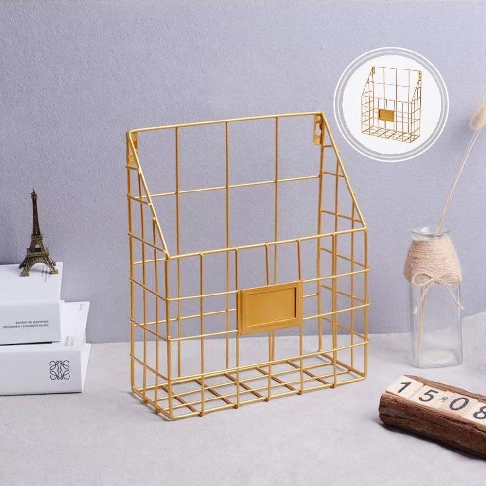 Easy To Install Mail Organizer Metal Mesh Wire Basket Portable Hanging Document Rack  Home