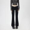 American retro low-rise micro-pull jeans women's autumn new elastic slim-fitting and thin versatile bell pants