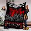1pc Rammstein2 Theme Blanket - Digital Print, Polyester, Cozy for All Seasons, Perfect for Outdoor, Camping, and Travel