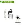 Tire Valve Stem Cap Grenade Shape Tyre Valve Dust Cover Silver Tone for Car 4Pcs