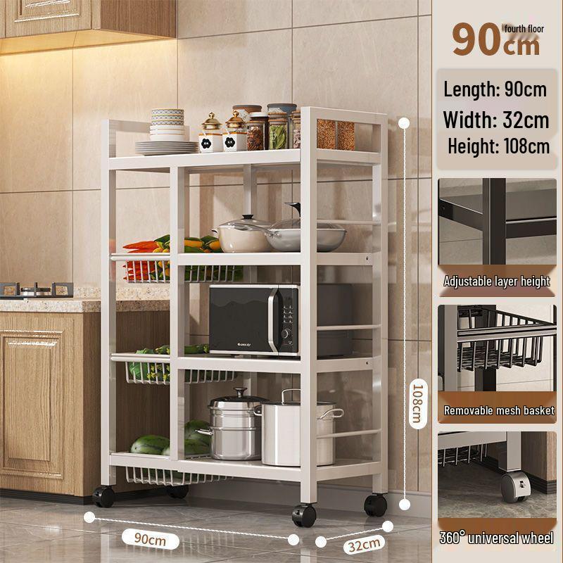 Multi-Layer Kitchen Microwave and Vegetable Storage Rack