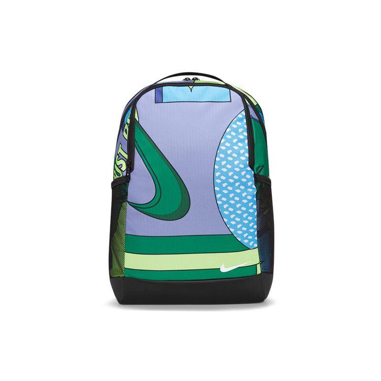 Nike Brasilia Series Trendy Casual Color Block Full Print Zipper Closure Fabric Backpack Regular Men backpack Multicolor DQ5164-010 Multicolor