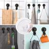 1/3 Piece Suction Cup Hooks Black Clear Reusable Heavy Duty Vacuum Suction Cup Hooks Glass Kitchen Bathroom Hooks for Towel