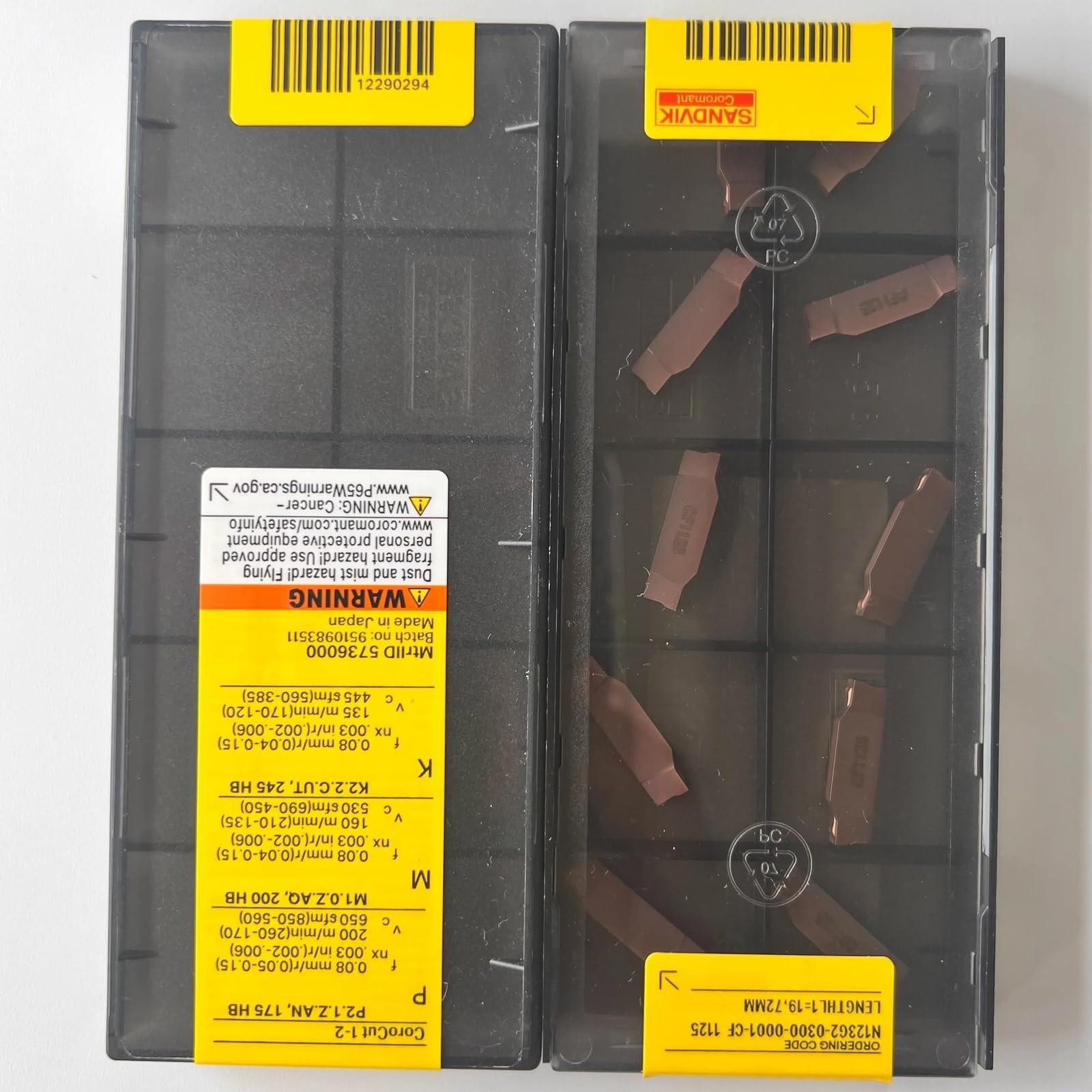 

Original Sandvik / N123G2-0300-0001-CF 1125 CNC lathe carbide blade tool 10 Pcs