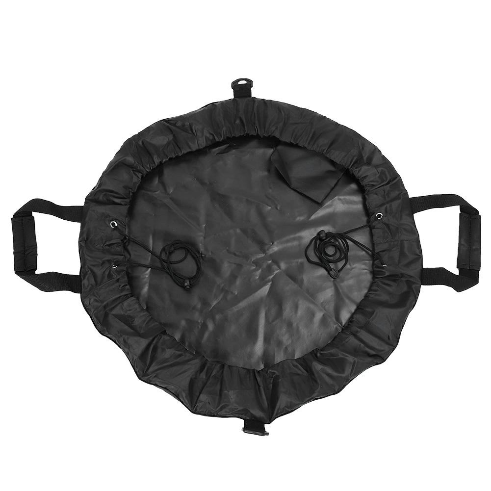 Oxford Kumaşı Neopren Elbise Değiştirme Matı Sörf Plaj Pedi Omuz Askılı Taşıma Kuru Çanta(Siyah)