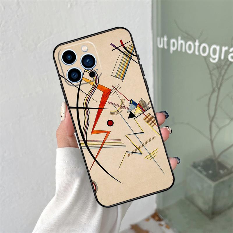 

Wassily Kandinsky Abstract Silicone Soft Case For iPhone 17 Air 11 15 16 14 Pro Max 12 13 Mini 16 Plus 16e Back Cover iPhone 13