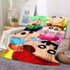 1pc Crayon Shin chan Blanket Lightweight Flannel Blanket Throw Blanket For Sofa, Bed, Travel, Camping, Livingroom, Office, Couch