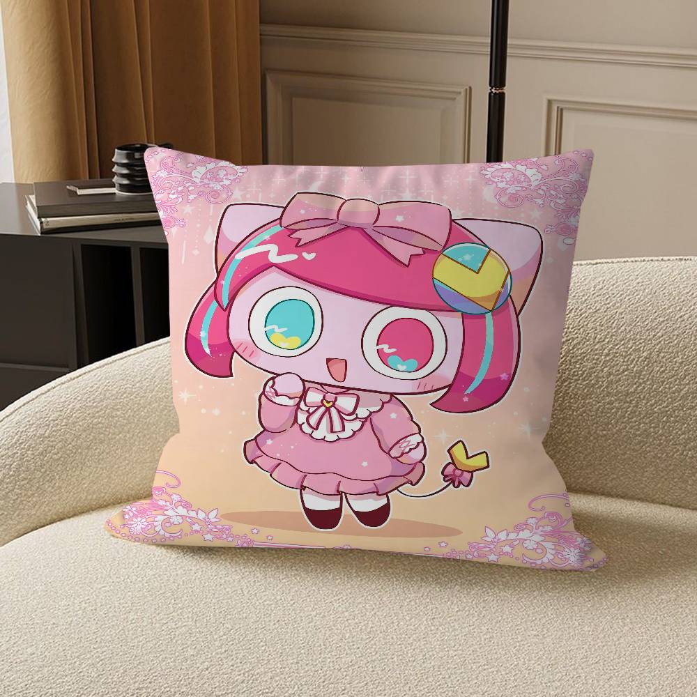 Poyoroid Kissenbezüge Cartoon Sofa Dekorative Zuhause Doppelseitiger Druck Kurzplüsch Niedlicher Kissenbezug