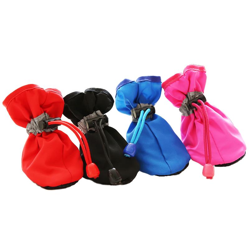 Promotion Luxury Large Medium Dog Shoes Waterproof Reflective Solid Pattern Snow Boots Outdoor Dog Paw Protector