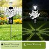 Solar-Gartenleuchten & Kräuter-Pflanzstecker - Wasserdichte schwarze Staket-Etiketten mit LED für die Außendekoration
