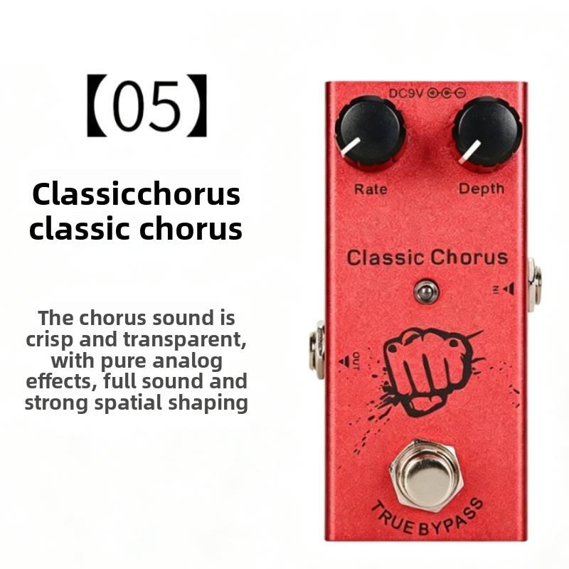 Single Effects Pedal For Electric Guitar With Aluminum Body For Distortion And Modulation
