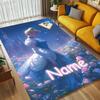 Personalized Name Forest Friends Living Room Non-Slip Area Rug Soft Carpet for Bedroom Kids Playroom Sofa Office Home Decor Doormat