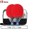 Conjunto de Raquetes de Tênis de Mesa 4 5 6 Estrelas Raquetes Duplas de Ping Pong Com Bolsa de Transporte Para Adultos