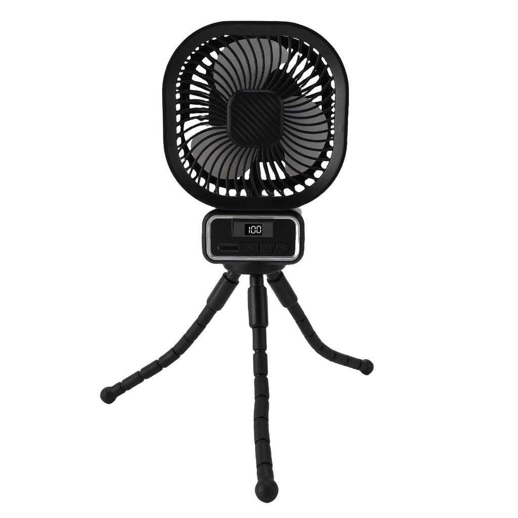 Stroller Fan 3 Wind Speeds Auto Oscillating Portable Fan with Detachable Flexible Tripod and Night Light