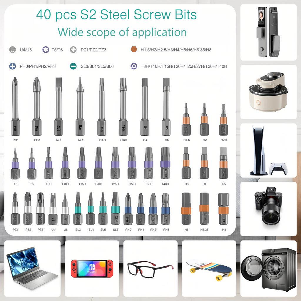 Precision Ratchet Screwdriver Kit 24/32/42 In 1 - Magnetic Multi-Bit Tool Set with Detachable Handle for Computer DIY Projects