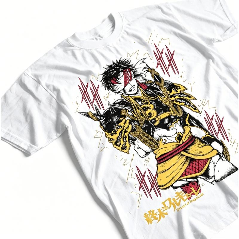 Vintage Gewaschenes Record of Ragnarok Buddha Manga Grafik T-Shirt Herren Damen Bedrucktes T-Shirt Sommer Freizeit Mode Kleidung Oberteile Hohe Qualität Unisex Übergroß