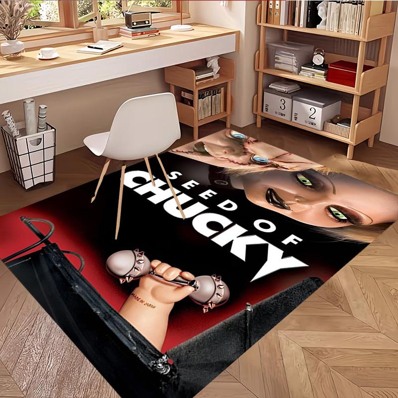 Bride of Chucky Print Rug, Washable Floor Carpet, For Entryway Dorm Laundry Room Office Study, Home Decor Birthday Christmas Gift