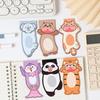 2pcs/Set Cub Adventure Magnetic Bookmarks Cartoon Animal Print Kawaii Mini Page Clips Marker Holder for Reading Books