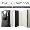 Detachable Pen Sleeve Case Adjustable Hard Cover Journals Pen Holder  for Books Binders