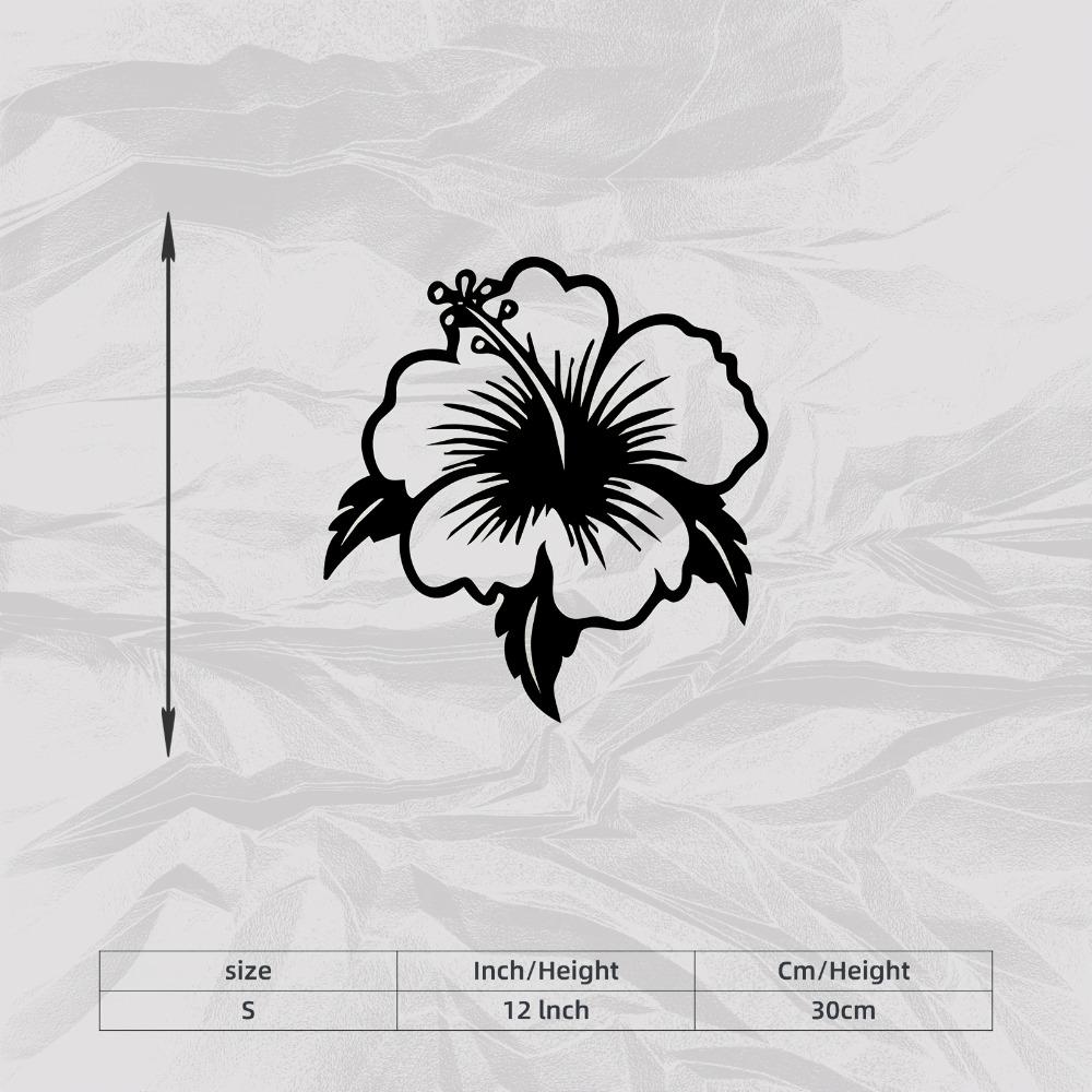 

Tropical Hibiscus Metal Wall Art, Weather Resistant Flower Sculpture for Home Decor, Summer Party Housewarming Gift for Garden Enthusiasts S/30cm/12inch