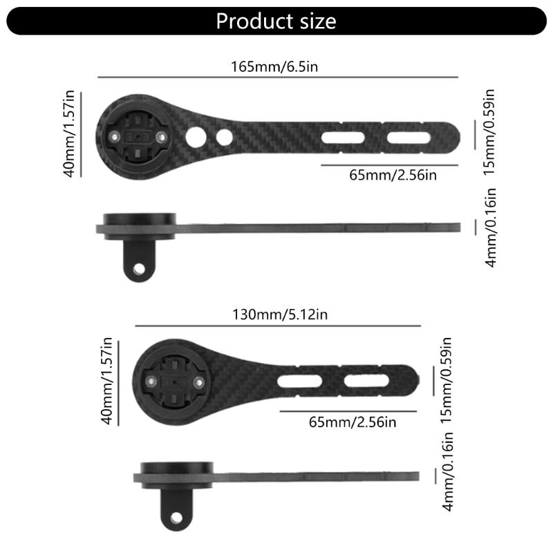 Supporto per Computer Fibra di Carbonio Manubrio da Ciclismo Supporto Esteso Porta Computer per Biciclette Accessori per Ciclismo Resistente