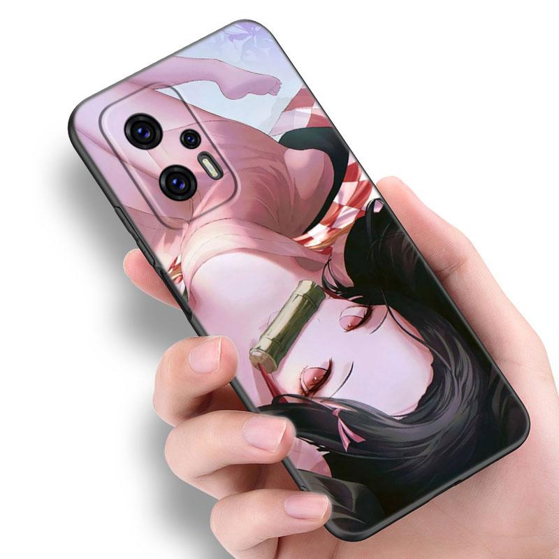 Etui na telefon Anime Demon Slayer dla Xiaomi POCO F2 F3 M2 M3 M4 X3 X4 Pro NFC F4 GT 5G F1 X2 C3 C31 C40 M5S Miękkie TPU Czarny Pokrowiec