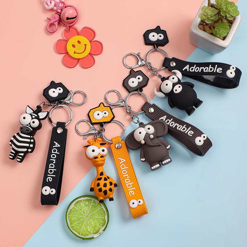 Kreativer Cartoon Elefant Schlüsselanhänger: Niedlicher Kulleraugen-Anhänger und Taschenanhänger