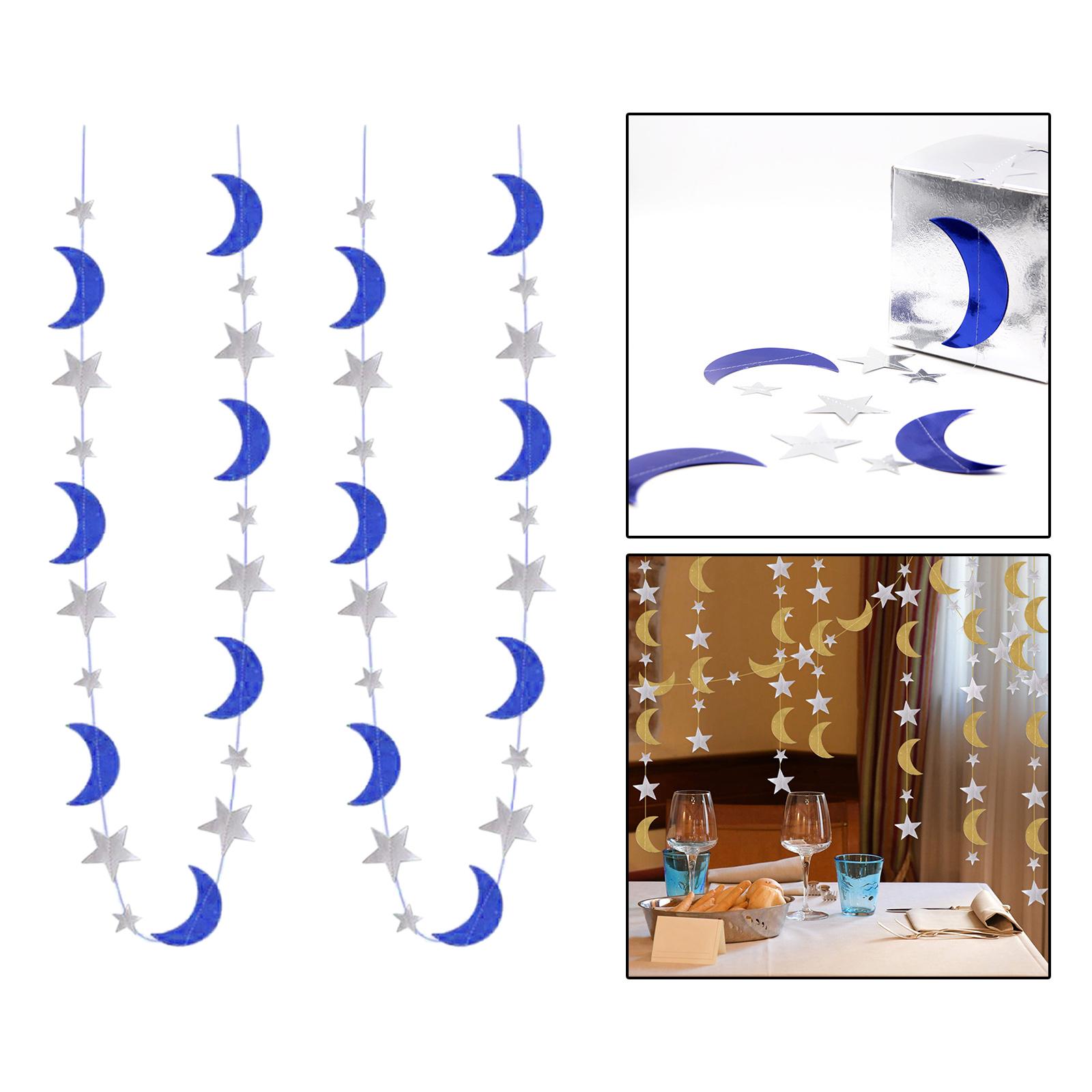 

Star Garland Hanging Decoration for Graduation Wedding Birthday Festival Party Decoration синій