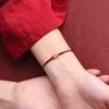 Fashion Handmade Woven Red Rope Bracelet For Couple Lucky Gold Color Calabash Charm Bracelet Good Fortune Bracelet New Year Gift