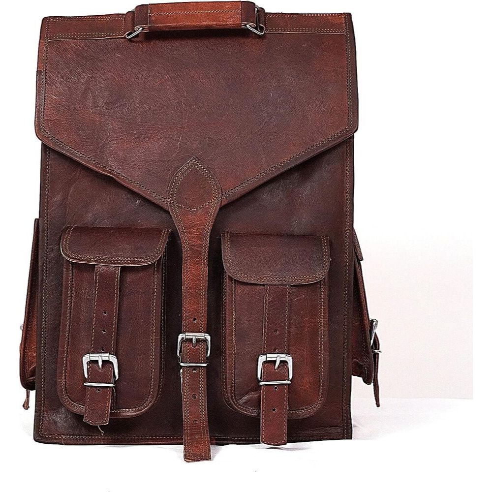 18-дюймовый кожаный рюкзак 2 в 1 для ноутбука — фото 2
