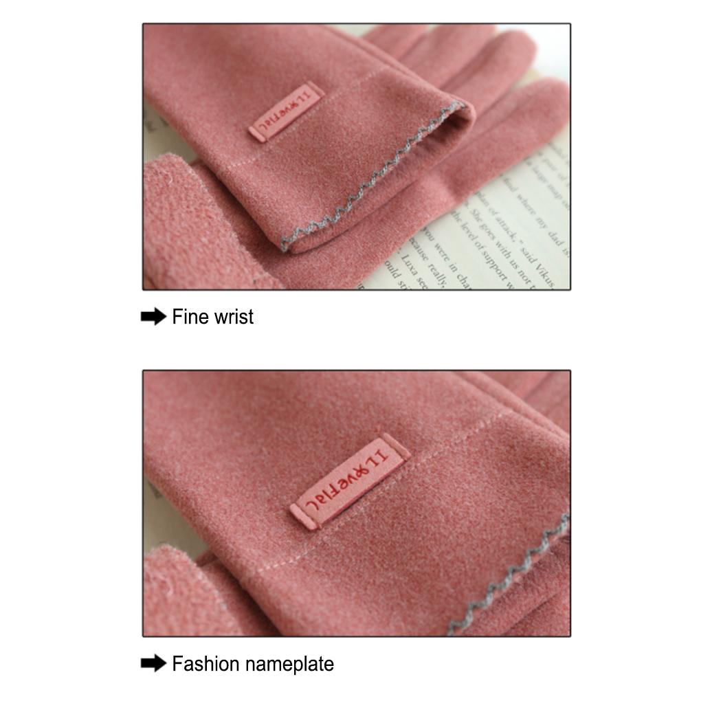 1 Pair Winter Warming Glove Thermal Comfortable Gloves Thickened Soft Elastic Screen Mittens Sporting Supply