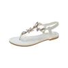 Fashion Summer Flats Sandals Women Crystal Clip Toe Slippers Trend Luxury Brand Ladies Shoes Beach Causal Slides Non-slip Women's Sandal