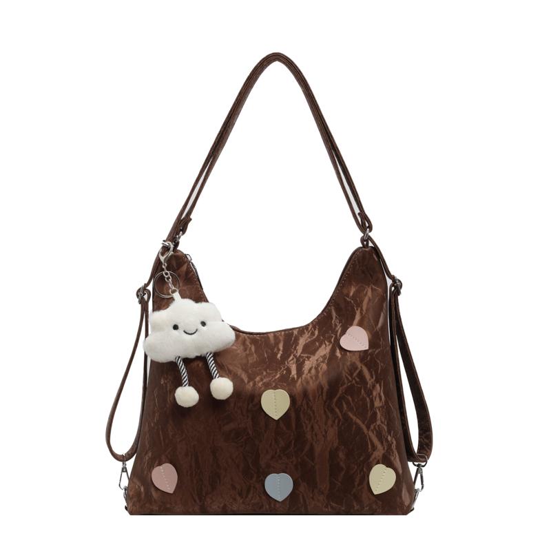 

Женская сумка-тоут большой вместимости, сумка для поездок на работу, многофункциональный студенческий рюкзак, сумка через плечо кофейный