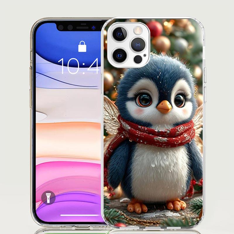 Christmas Penguin Phone Case for Apple iPhone 17 Air 16 15 Plus 14 + 13 Mini 12 11 Pro Max 7 8 SE 16Max Soft Shell Cover Coque 1