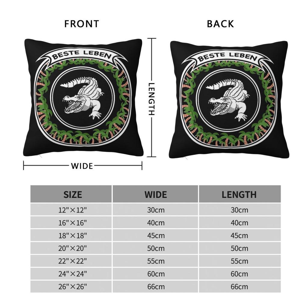 Bonez MC Beste Leben Square Pillowcase Polyester Linen Velvet Creative Zip Decor Throw Pillow Case Car Cushion Cover