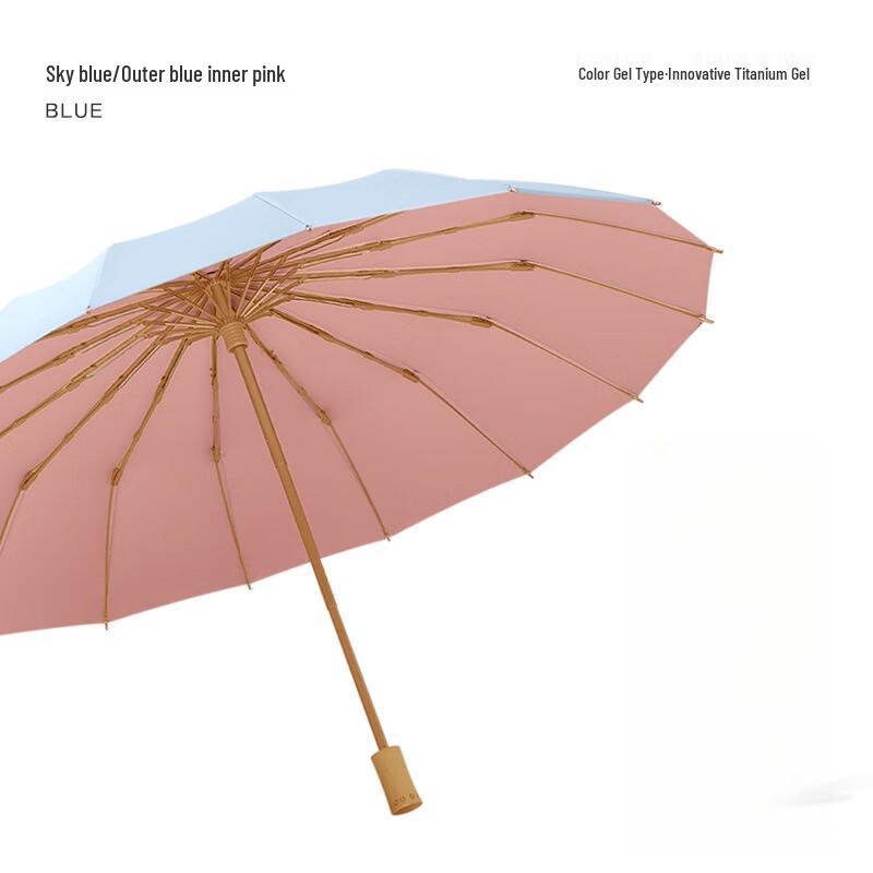 Складной УФ-зонт Miling Xunchi с 16 ребрами, ветрозащитный