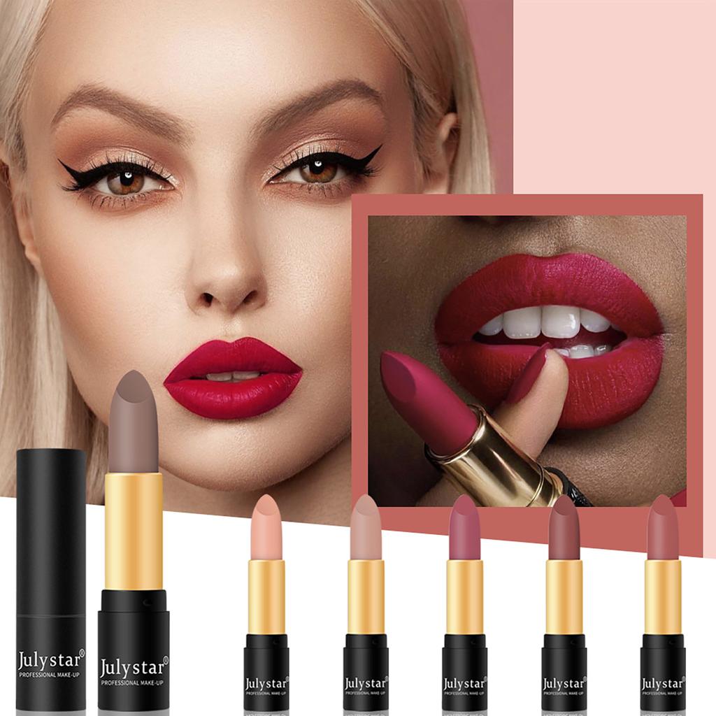 Makeup Does Not  The Cup And Does Not Fade. Beauty Makeup,  Six Color Lipstick, Lipstick Set Box
