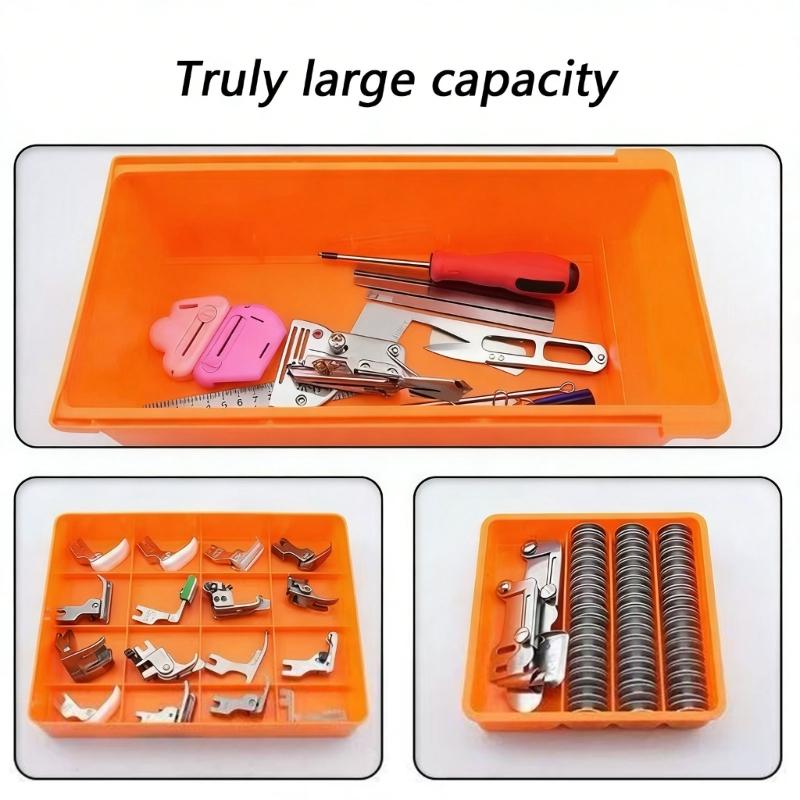 Portable 3 Layer Craft Storage Box with Multiple Compartments for Organized Sewing Tools Large Capacity Organiser