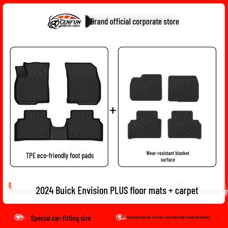 2024 Buick Envision PLUS TPE Floor Mats & Waterproof Trunk Mat: Eco-Friendly & Odorless