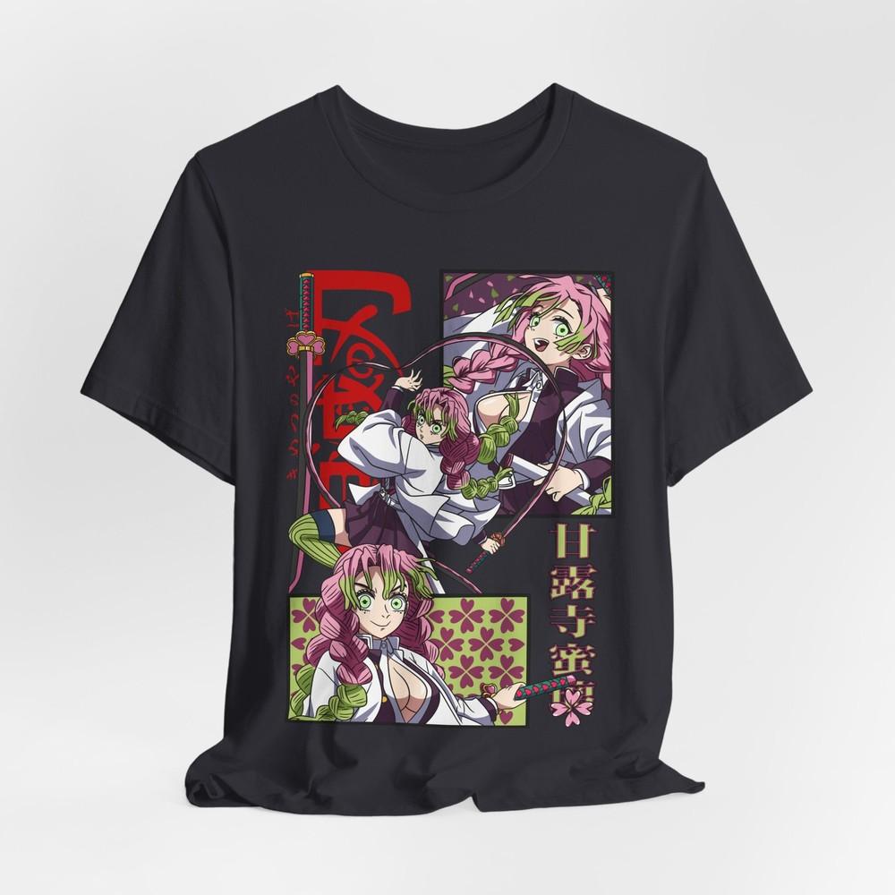 Mitsuri Anime Graphic Tee Unisex Shirt for Demon Slayer Fans Japanese Manga S