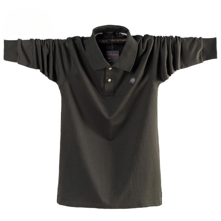 

Мужские зимние рубашки поло с воротником и флисовой подкладкой, повседневные топы с длинным рукавом, толстовки на пуговицах, теплые рабочие рубашки для гольфа для мужчин 3XL темно-зеленого