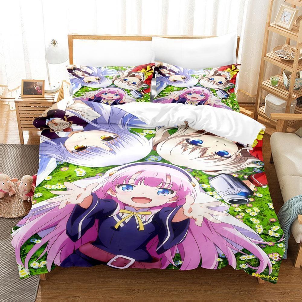 New 3D Print Anime Kawaii Girls Charlotte Bedding Set Single Twin Full Queen King Size Bed Set Adult Kid Bedroom Duvetcover Sets