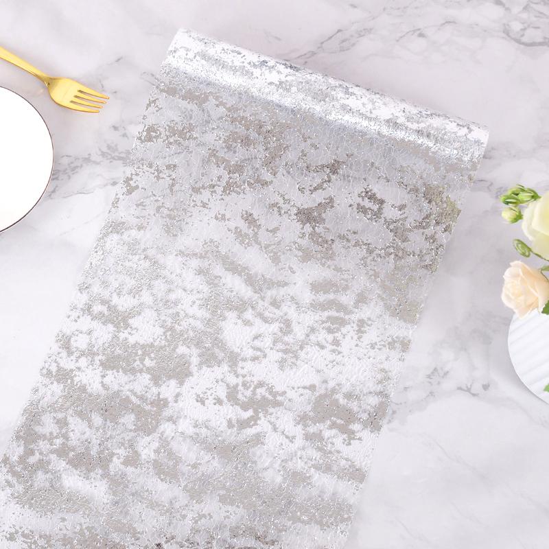 

Металлический Золотой Столовый Раннер Пайетки Блеск Сетка Рулон Скатерть для Свадебного Мероприятия Вечеринки по Случаю Дня Рождения Домашнего Декора Рождественский Товар 28cmx275cm серебряный