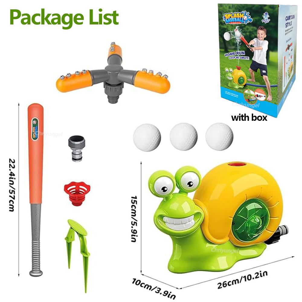 

Игрушка-разбрызгиватель 2 в 1 для детей, игрушка для бейсбола, водная игра, вращающееся на 360° распыление, игра на открытом воздухе для газона, заднего двора, вечеринки у бассейна